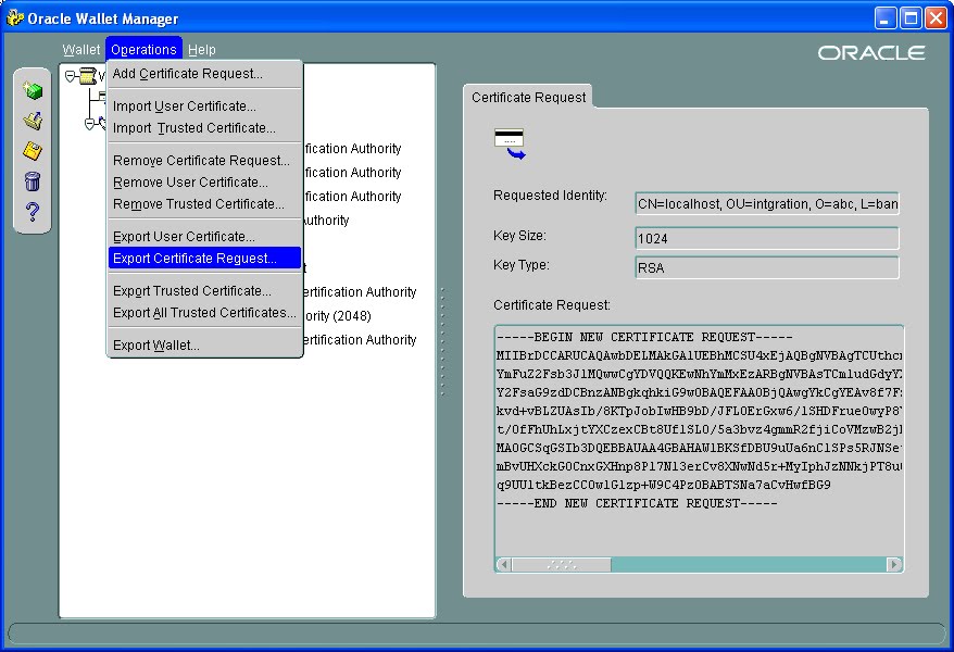 Learning SOA Using Oracle Wallet Manager to request a certificate and