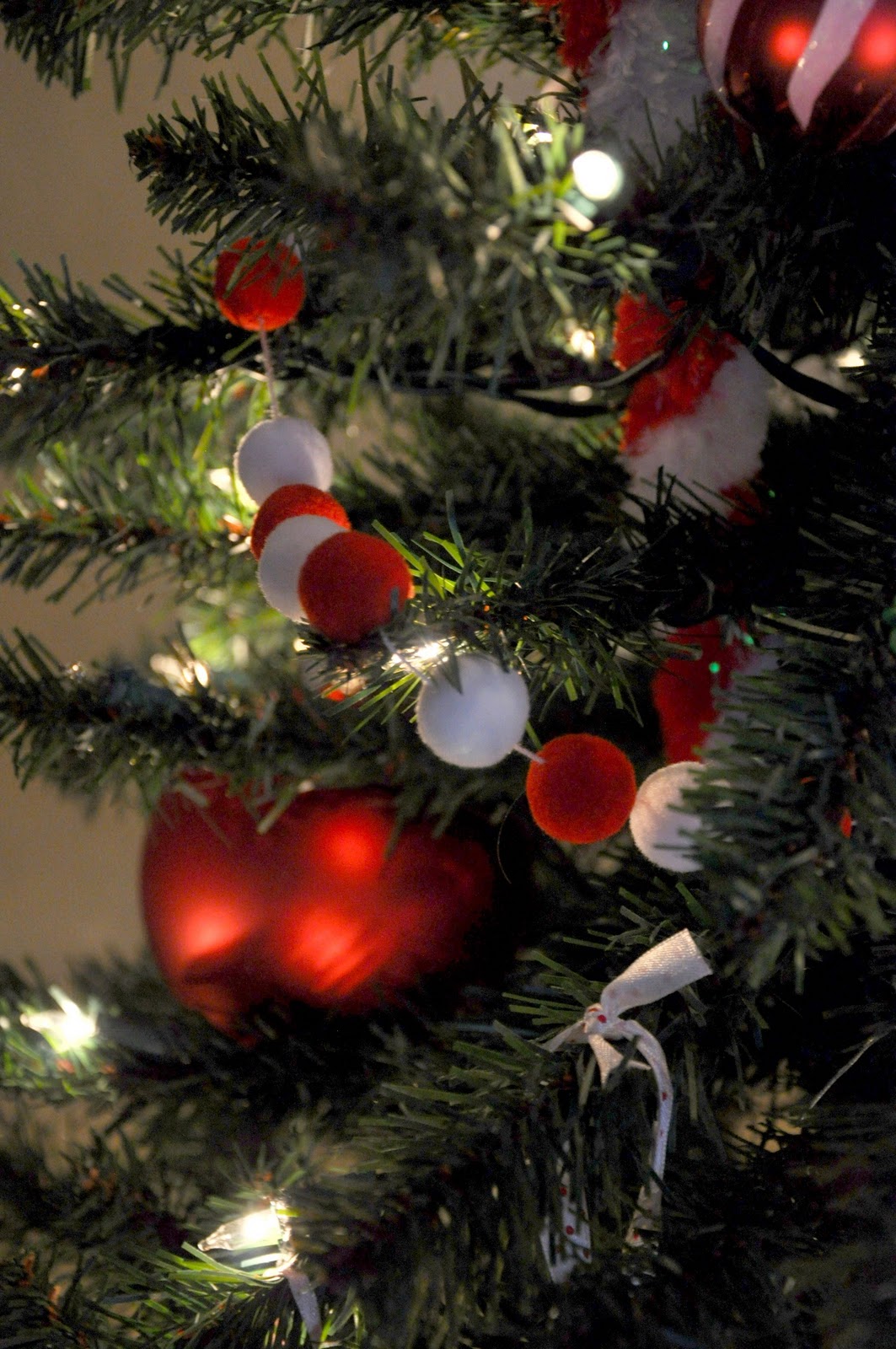 She's Crafty Christmas Tree with red and Candycanes