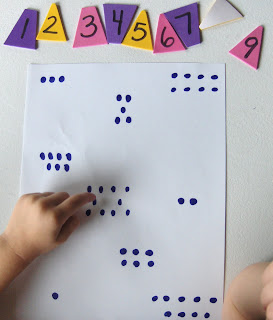 counting with foam stickers