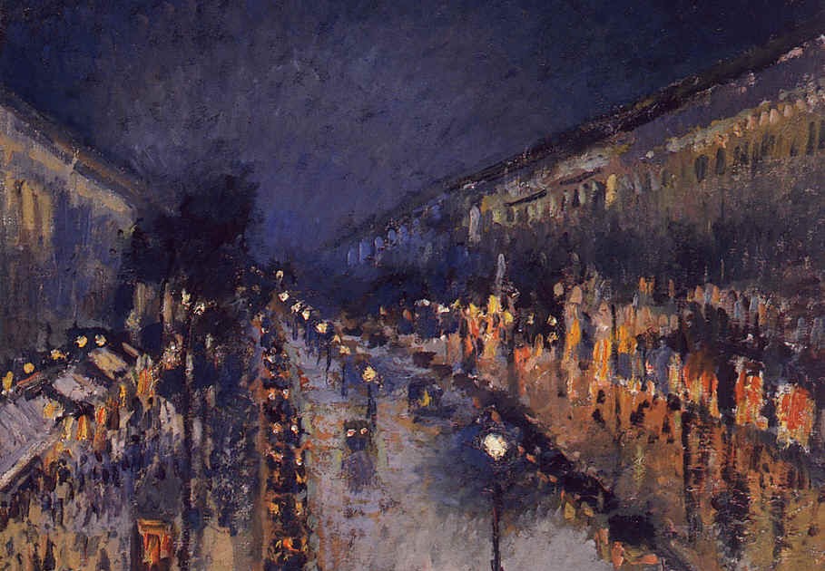 Histoire des arts de Rombas Boulevard Montmartre, Effet de Nuit (Camille Pissarro)
