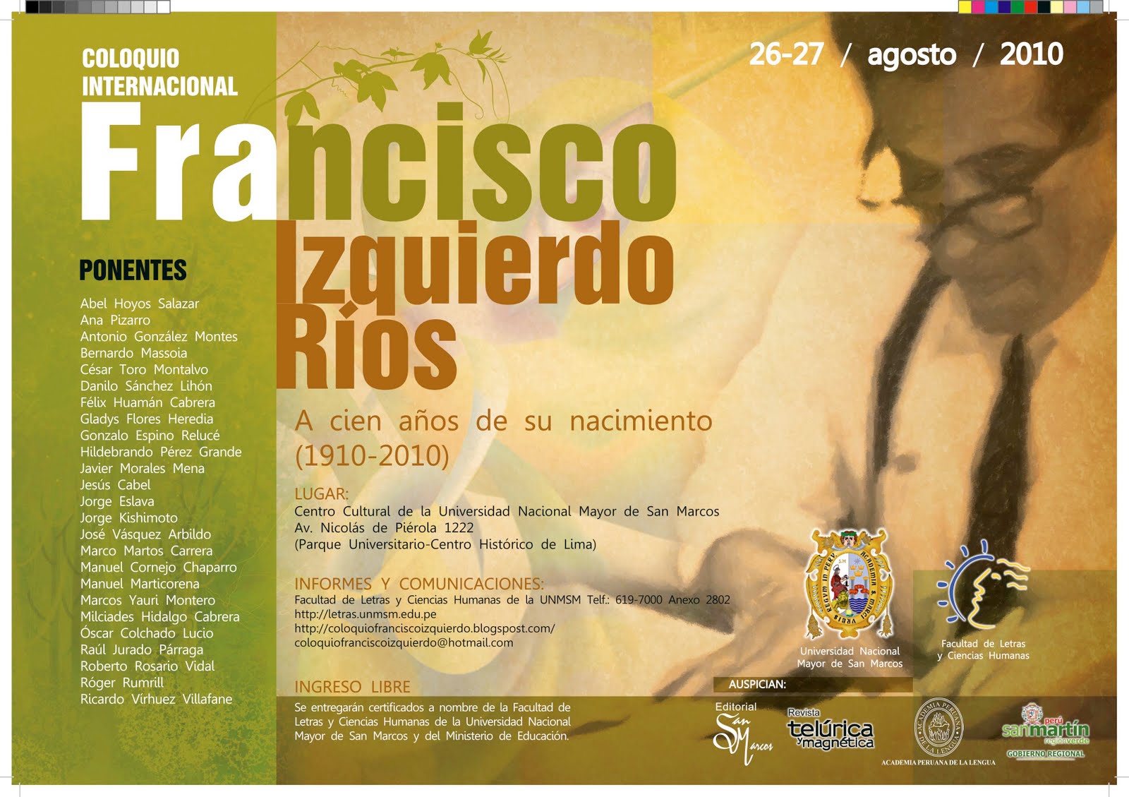 COLOQUIO INTERNACIONAL FRANCISCO IZQUIERDO RÍOS: COLOQUIO INTERNACIONAL ...