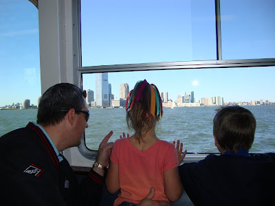 On the ferry to see the Statue of Liberty