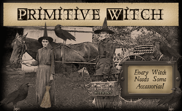 Primitive Witch Banners and Buttons