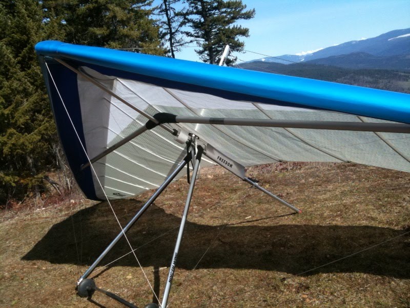 Hang Gliding Around Lumby BC Canada Test Flight on Jo Mckenna's new