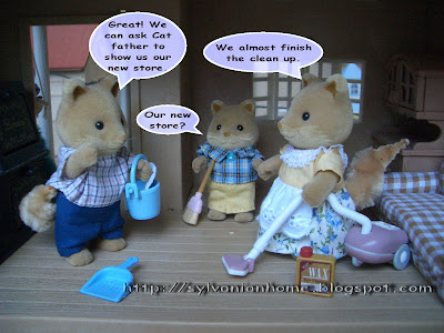Sylvanian Families Story - Clean up new house.