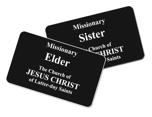 lds mormon missionary badges tags