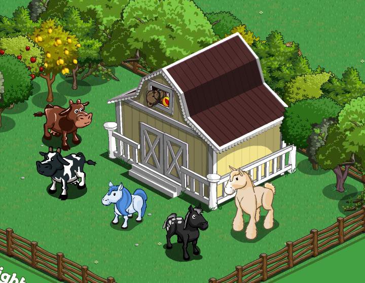 Sociolatte FarmVille raise your baby foals and calves in the nursery barn