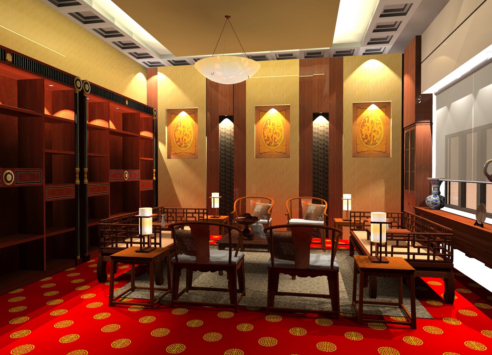 image interior design chinese teahouse & ceramic showroomxiamen, china