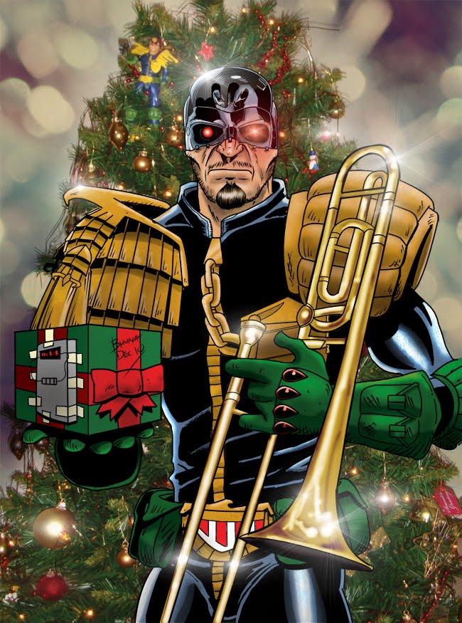 Bhuna's Blog Can you draw a terminator/judge with a trombone in front