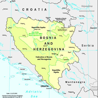 Bosna i Hercegovina: КАРТА БОСНЕ И ХЕРЦЕГОВИНЕ
