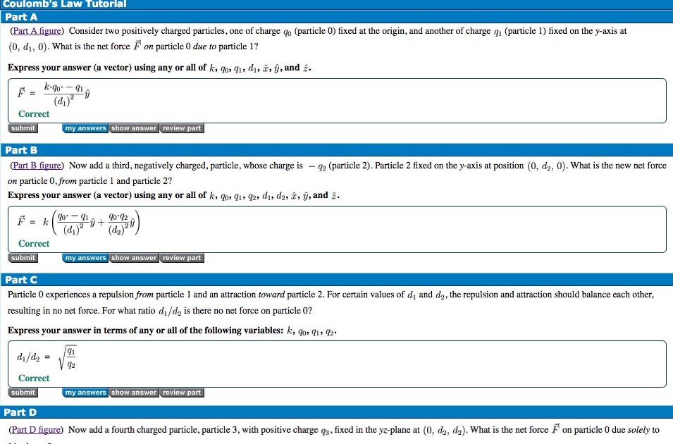 coulomb's law tutorial mastering physics - genuinerivers