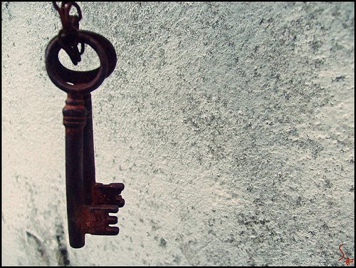Una llave oxidada , la llave de mi corazón.