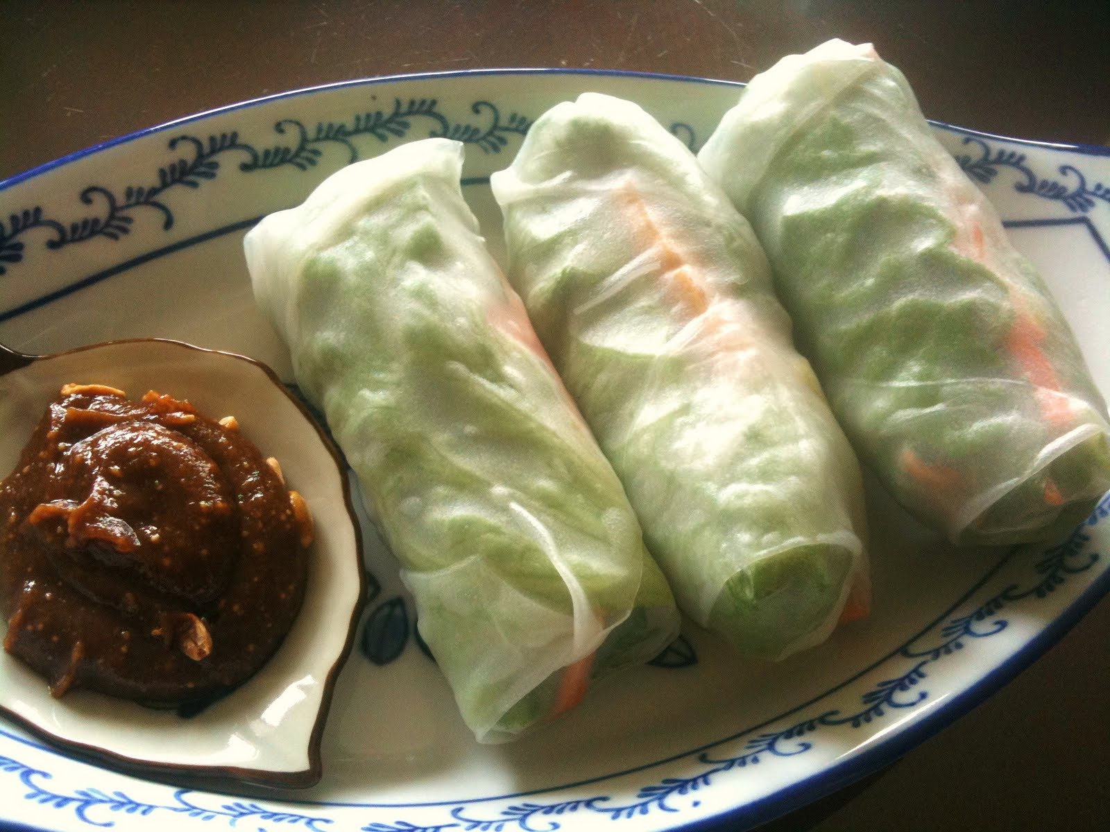 Tofu Tummy Tofu Spring Rolls With Peanut Sauce