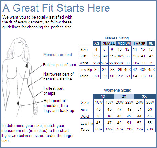 what s on the gals mind august 2010 general clothing size chart