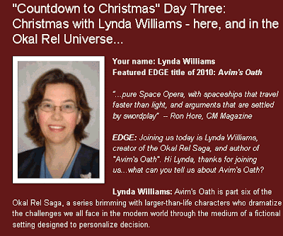 Lynda Williams interviewed on Edge Blog about Christmas