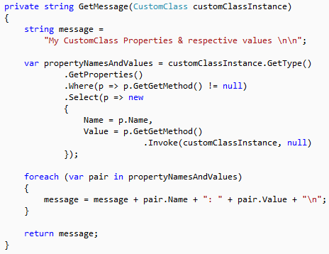 -- André Pedroso --: C# - Get All Properties From Class Or Type