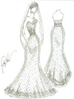 Darcy Law Couture: Kim's wedding dress design and fabrics