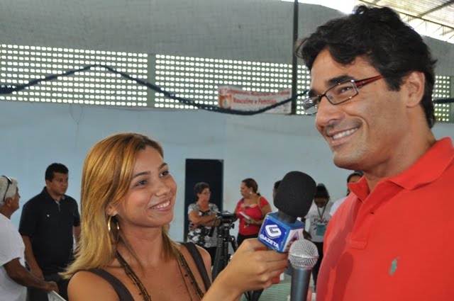 O ator durante entrevista a Tv Gazeta no café da manhã com os atores da peça.
