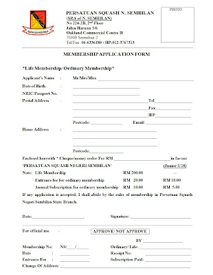 PERSATUAN SQUASH NEGERI SEMBILAN Persatuan Squash Negeri Sembilan