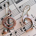 Treble Clef and Bass Clef Earrings