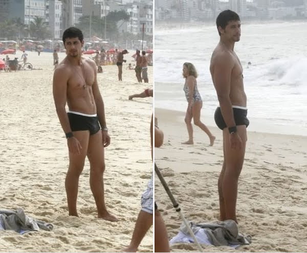 Jesus Luz grava clipe de sunga