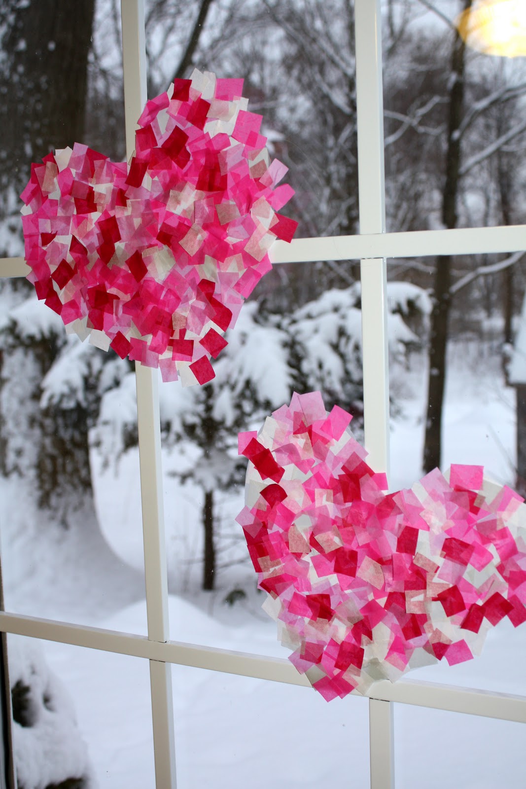 Sweet and Simple Things: Tissue Paper Valentine Heart