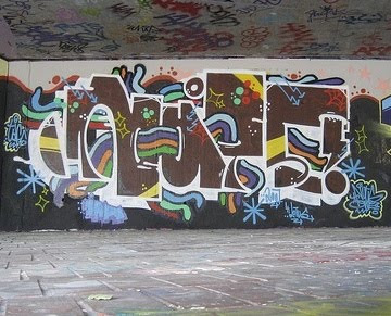 brown graffiti, graffiti 3d
