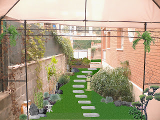 Diseño de jardin sobre fotografía Diseño jardín sobre fotografía