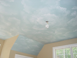 ceiling clouds painted mural painting paint faux