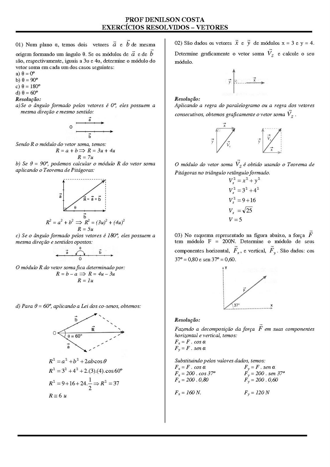 exercicios fisica cinematica 9 ano