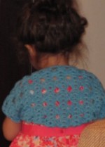 Free Knitting Pattern glamknits Textured Circle Shrug : Lion Brand