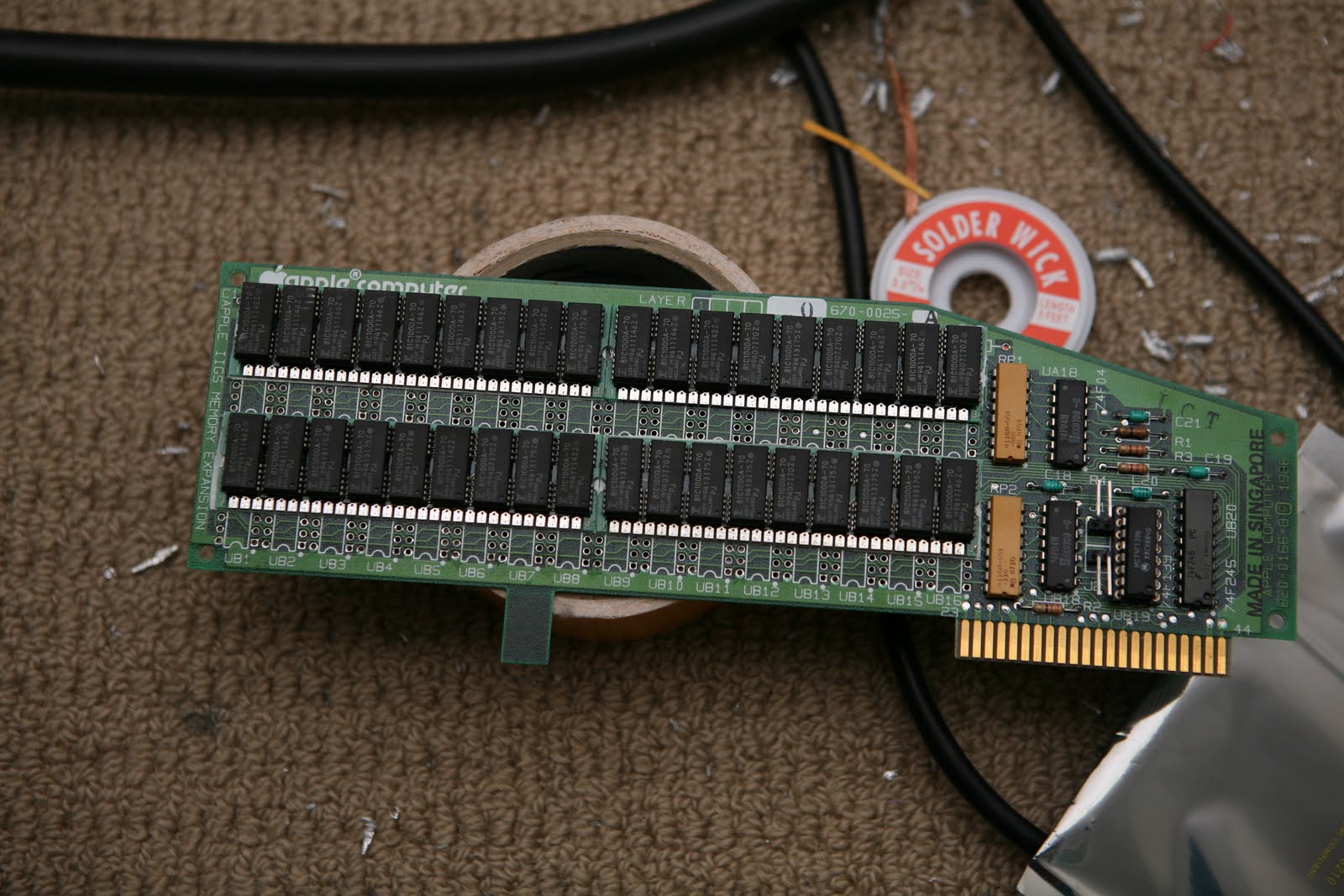 Damn Technology Apple IIgs 1mb memory expansion to 4mb conversion