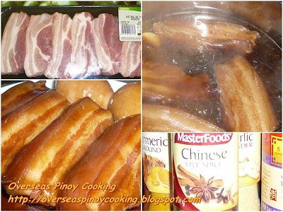 Braised Pork Belly, Pork Rasher - Cooking Procedure