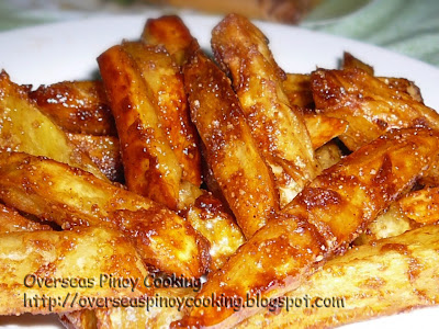 Caramel Kamote Fries Flavored with Cinnamon