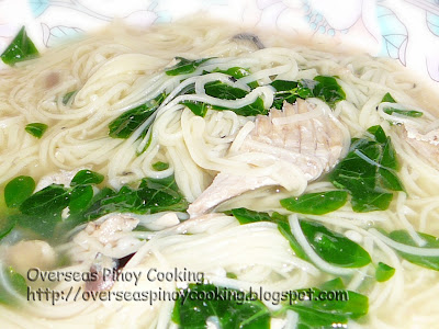 Misua with Canned Salmon Soup - with Malungay