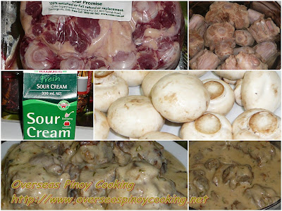 Oxtail with Mushroom Sauce - Cooking Procedure