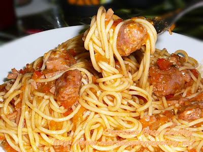 Pinoy Spaghetti with Pampanga's Longganisa