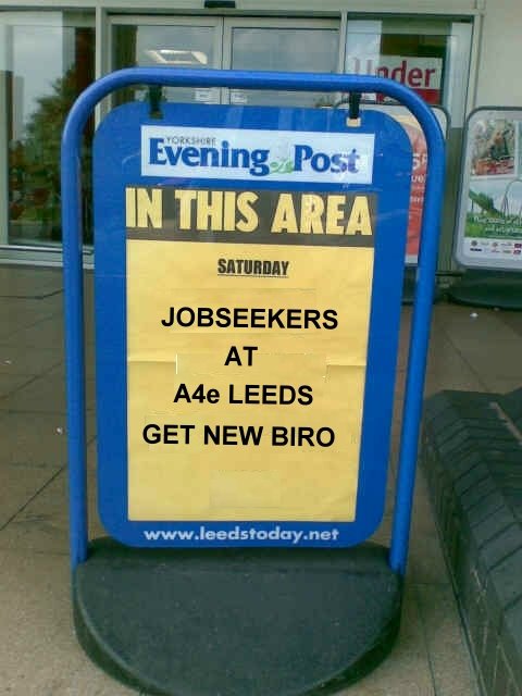 Jobseekers at A4e Leeds get new biro