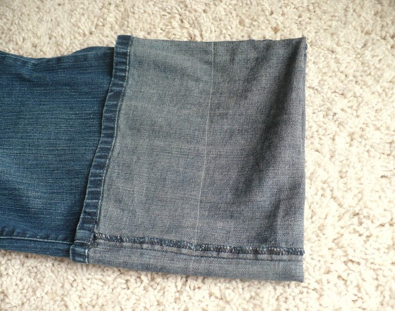 Sew What: Turn jeans into cuffed capris!!