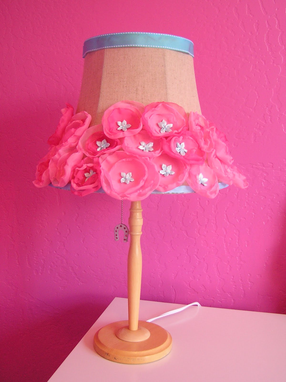 Monkey Inspirations: Fabric Flower Lamp