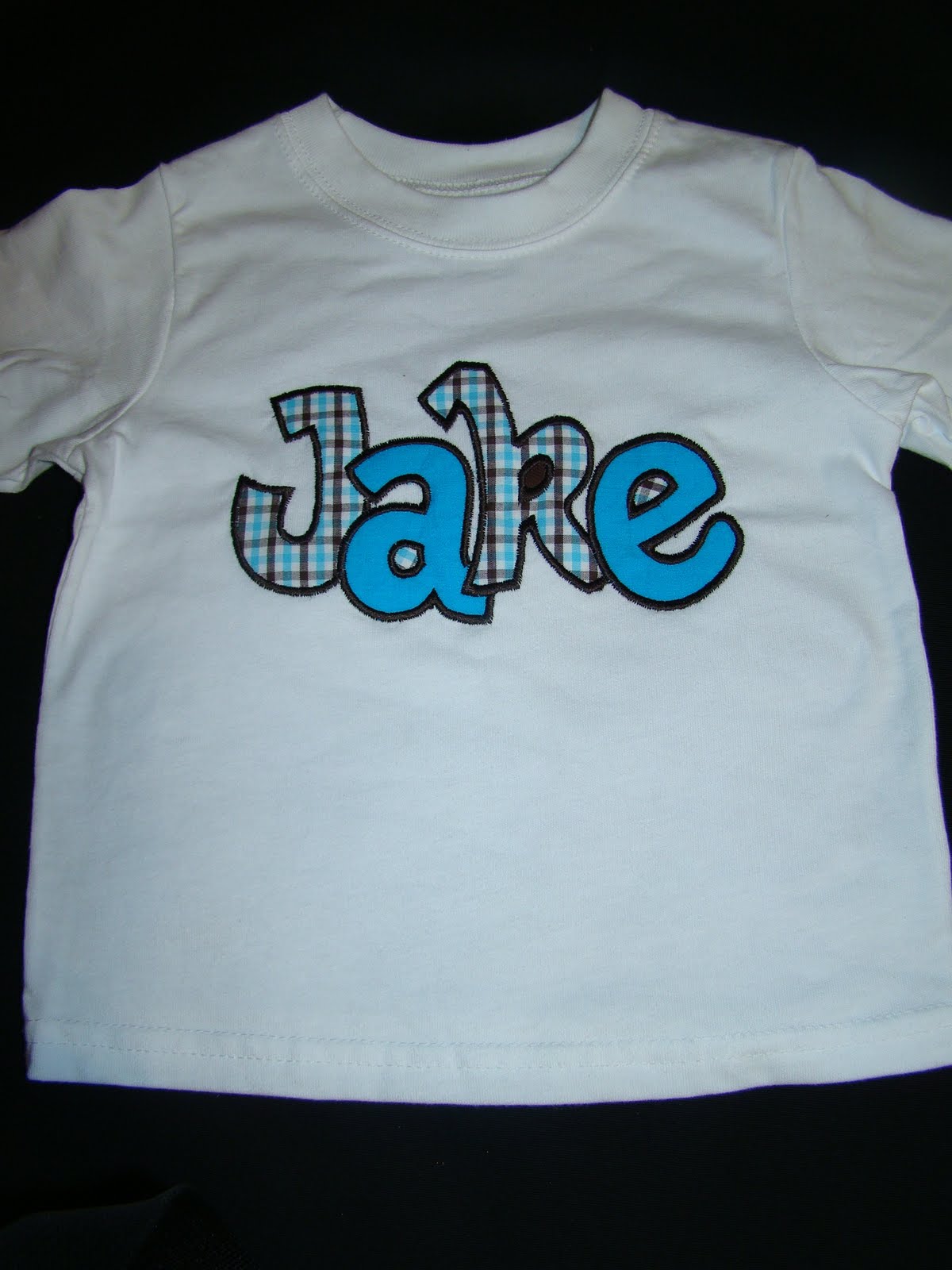 SAME Monogram: Name Applique Shirt for Twin Boys