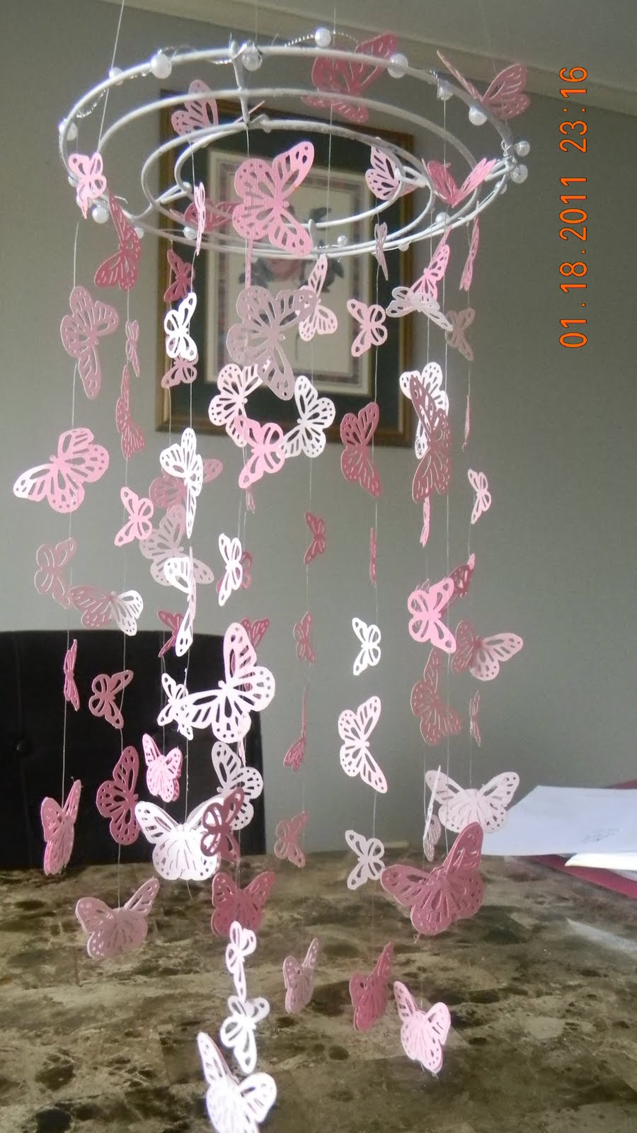 IzzyPat Crafts Pottery Barn Butterfly Mobile