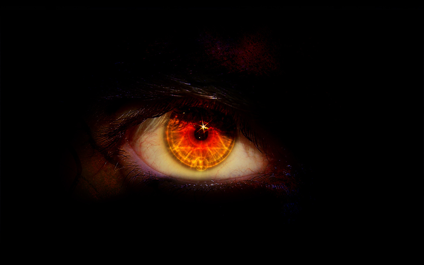 Horror evil eyes in fear Wallpapers 1440x900
 Evil Eyes In Dark
