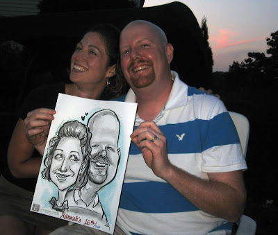 Emily's Caricature and Silhouette Blog: Sweet 16 pool party!