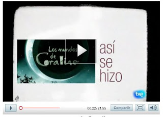 Carátula de presentación del vídeo y enlace al programa de TVE Así se hizo: Los mundos de Coraline