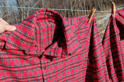 Flannel shirt detail