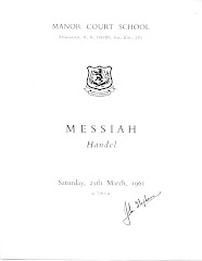 Messiah Programme signed by Mr Stephens