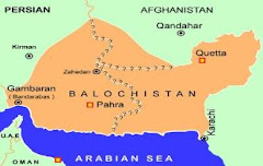 خريطة بلوشستان المحتلة المقسمة