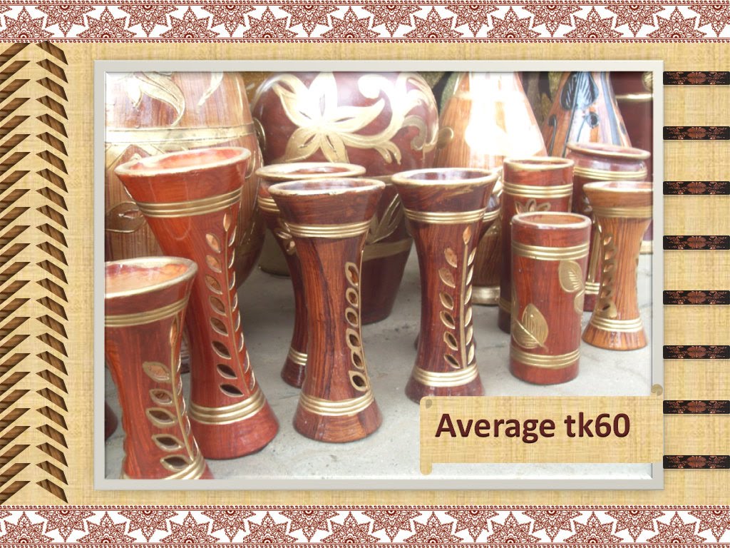 Clay Handicrafts in Bangladesh Decorated flower Vase (average tk60)