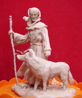 Orme Magiche statua Scultura San Francesco statuine pastorello presepe artigianale personalizzato